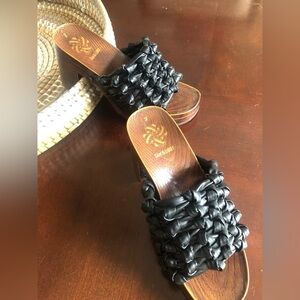 New Sam & Libby carina Black Knotted Women's Sandals